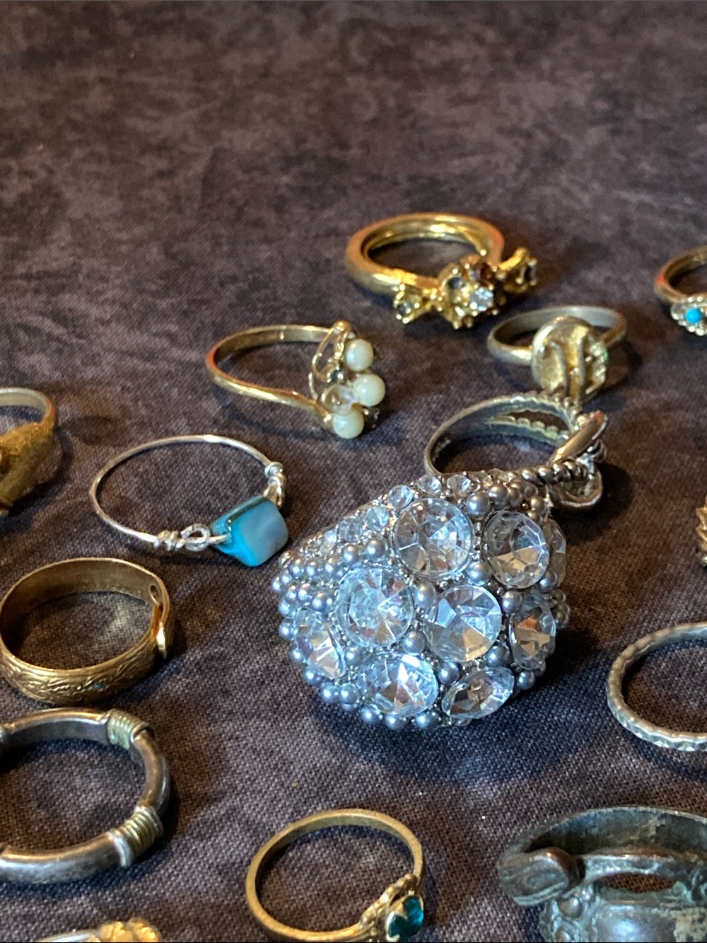 Assorted Untested Gold-Tone Silver-Tone Rings - 54 total - Picture 9 of 12
